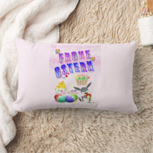 Frohe Ostern Lumbar Cushion