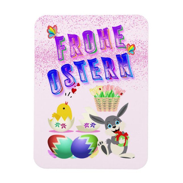 Frohe Ostern Magnet (Vertical)
