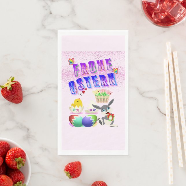 Frohe Ostern Napkin (Insitu)