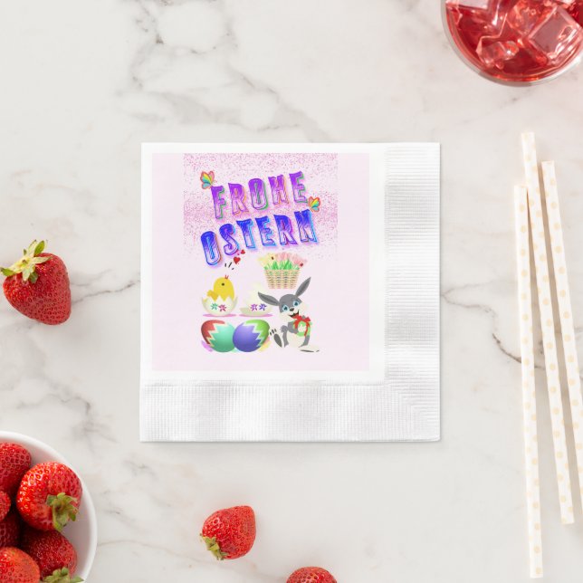 Frohe Ostern Napkin (Insitu)