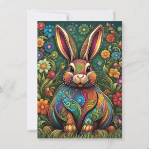 Frohe Ostern - Osterhase in Blumen 2