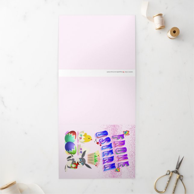 Frohe Ostern Tri-Fold Card (Outside)
