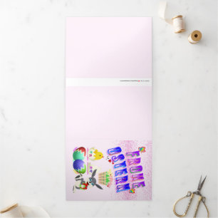 Frohe Ostern Tri-Fold Holiday Card