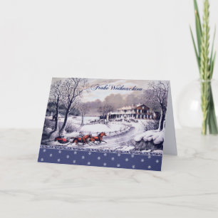 Frohe Weihnachten. Christmas Card in German