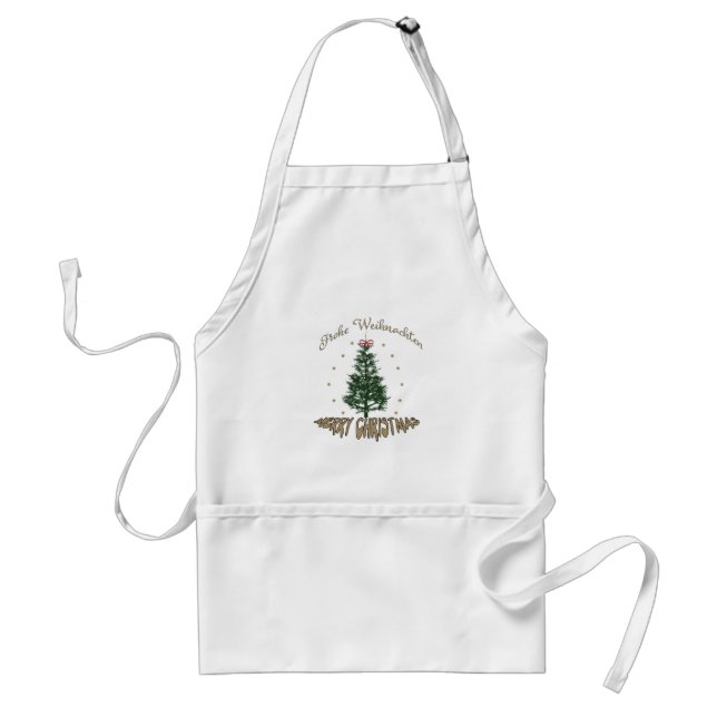 Frohe Weihnachten - Christmas Folded Greeting Card Standard Apron (Front)