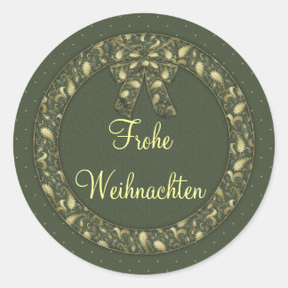 Frohe Weihnachten Classic Round Sticker