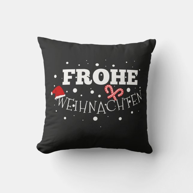 Frohe Weihnachten Cushion (Front)