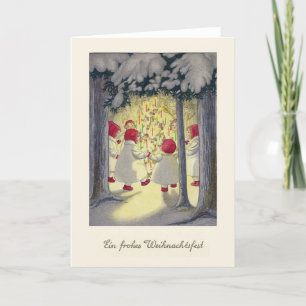 Frohe Weihnachten Engel Im Wald Christmas card