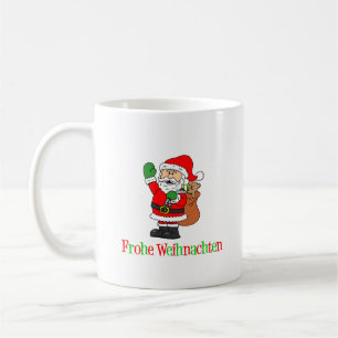 Frohe Weihnachten German Christmas Santa Coffee Mug