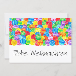 Frohe Weihnachten German Christmas , watercolor Invitation