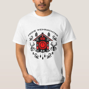 Frohe Weihnachten German Cuckoo Clock T-Shirt