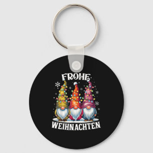 Frohe Weihnachten German Gnome Christmas Decoratio Key Ring