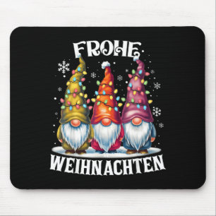 Frohe Weihnachten German Gnome Christmas Decoratio Mouse Pad