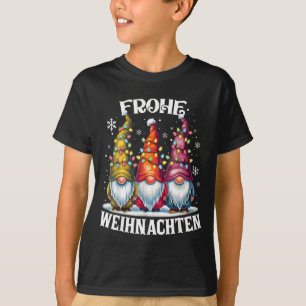 Frohe Weihnachten German Gnome Christmas Decoratio T-Shirt