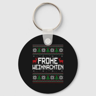 Frohe Weihnachten German Merry Christmas Holidays  Key Ring