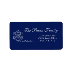 Frohe Weihnachten Holiday Address Label