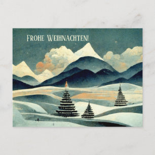 Frohe Weihnachten. Modernes Art Deco Motiv Postcard