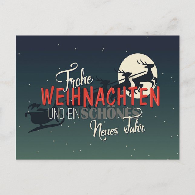 Frohe Weihnachten Postcard (Front)