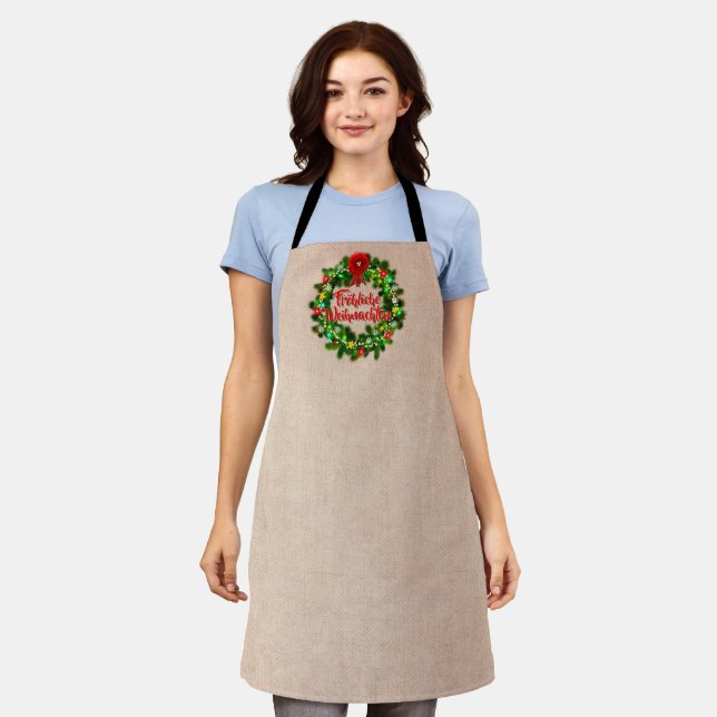 Frohe Weihnachten Schürze Christmas Apron (Worn)