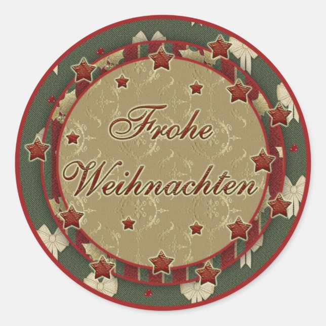 "Frohe Weihnachten" sticker (Front)