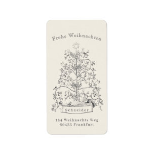 Frohe Weihnacten German Christmas Label