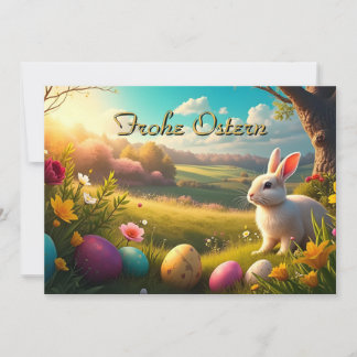 Fröhliche Ostern in einer Frühlingslandschaft