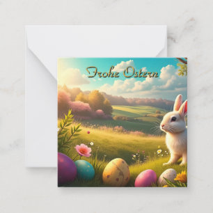 Fröhliche Ostern in einer Frühlingslandschaft Card