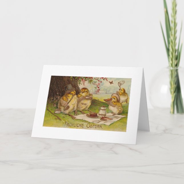 Frohliche Ostern! Vintage German Easter Card (Front)
