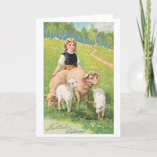 Frohliche Ostern! Vintage German Easter Card