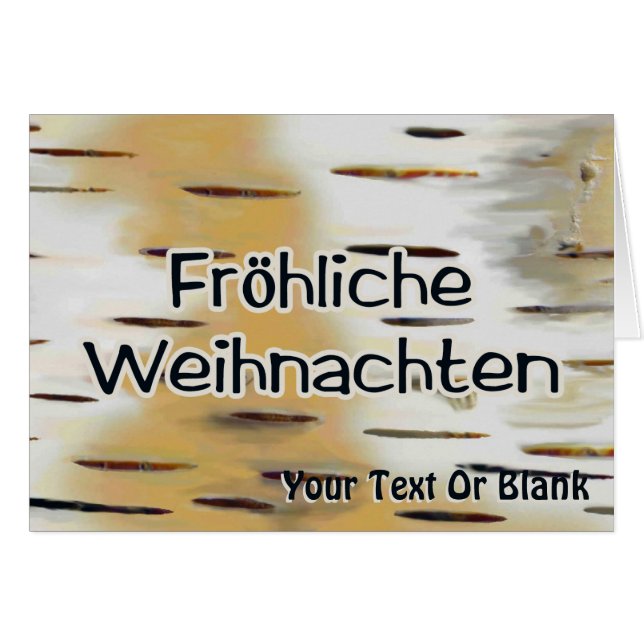 Fröhliche Weihnachten - Birchbark (Front Horizontal)