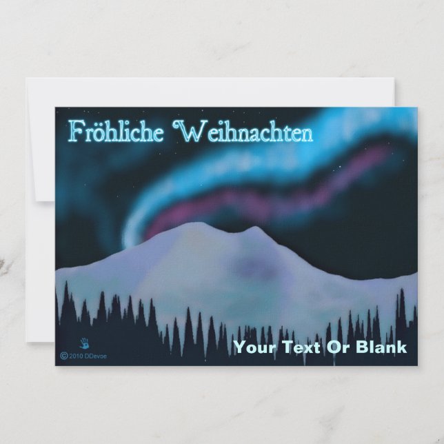 Fröhliche Weihnachten - Blue Aurora (Front)