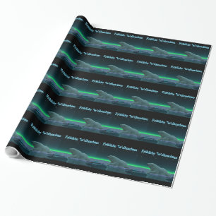 Frohliche Weihnachten - Ice Edge Polar Bear Wrapping Paper