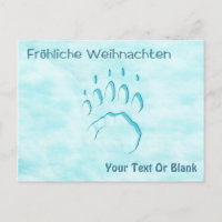 Fröhliche Weihnachten - Polar Bear Paw Print