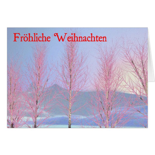 Frohliche Weihnachten - Raspberry Creme Birch (Front Horizontal)