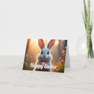 Fröhlicher Osterhase im Zauber des Frühlings Card