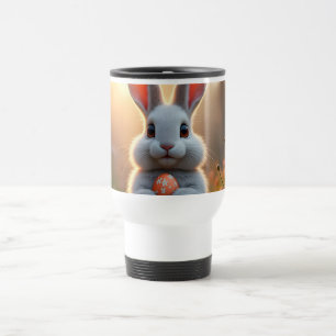 Fröhlicher Osterhase im Zauber des Frühlings Travel Mug