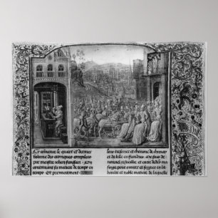 Froissart writing his chronicle poster