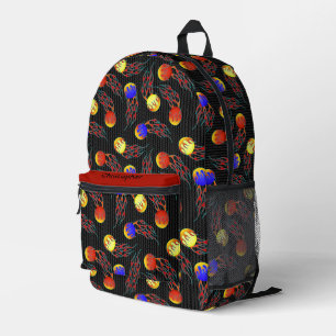 Frolf - Flaming Disc Golf Printed Backpack