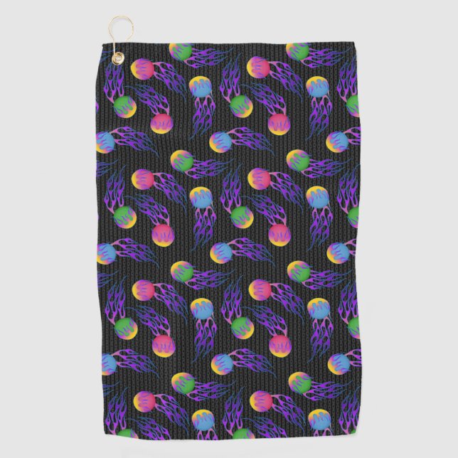 Frolf - Flaming Disc Golf Towel (Front)