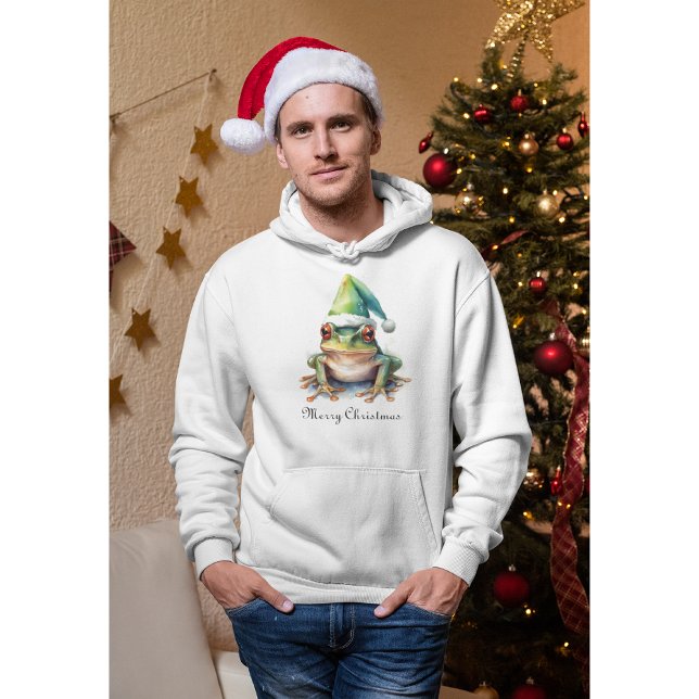 Frolic Christmas Frog, custom Hoodie (Creator Uploaded)