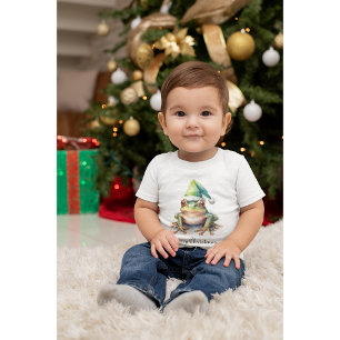 Frolic Christmas Frog, custom T-Shirt