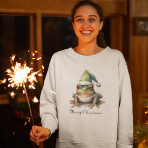 Frolic Christmas Frog, custom T-Shirt