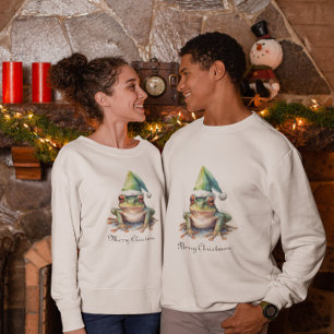 Frolic Christmas Frog, custom T-Shirt