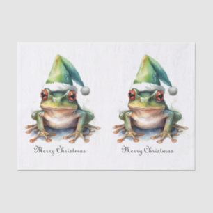Frolic Christmas Frog, custom Tissue Paper