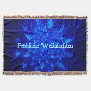Froliche Weihnachten - Snowburst Throw Blanket