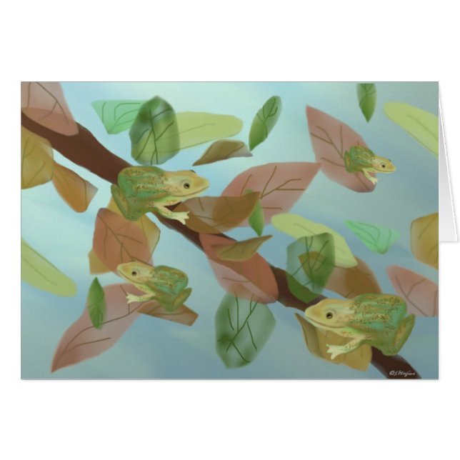 Frolicking Frogs Cards (Front Horizontal)