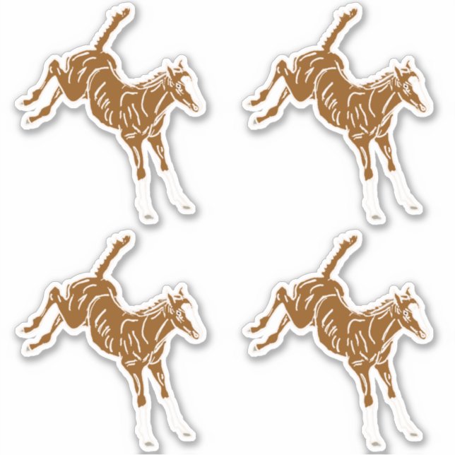 Frolicking Horse Foal - transp uni-color 4x custom (Front)