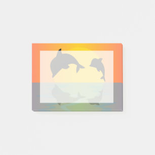 Frollocking Dolphins at Sunset Post-it Notes