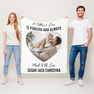 From a Father’s Love Personalized Photo  Fleece Blanket
