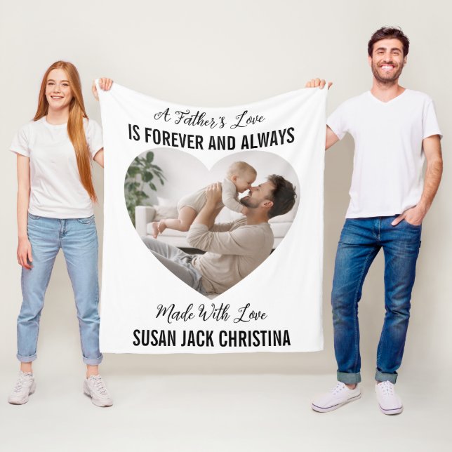 From a Father’s Love Personalized Photo  Fleece Blanket (In Situ)